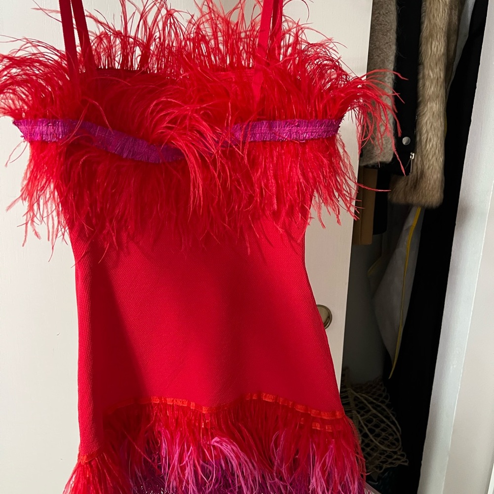 STAUD - Etta Feather Dress